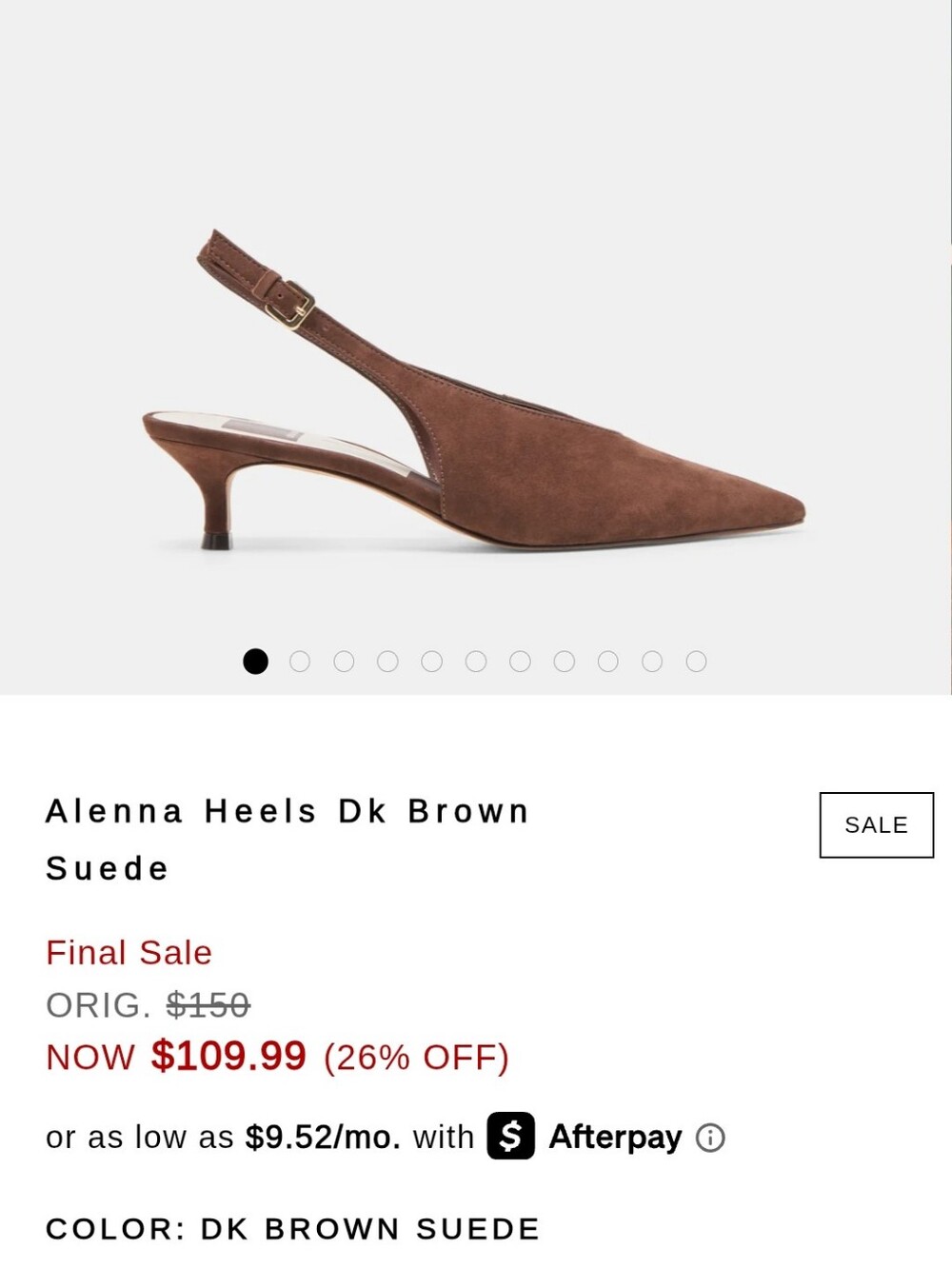 NEW DOLCE VITA | $150 Alenna Suede Kitten Heels - Picture 11 of 11